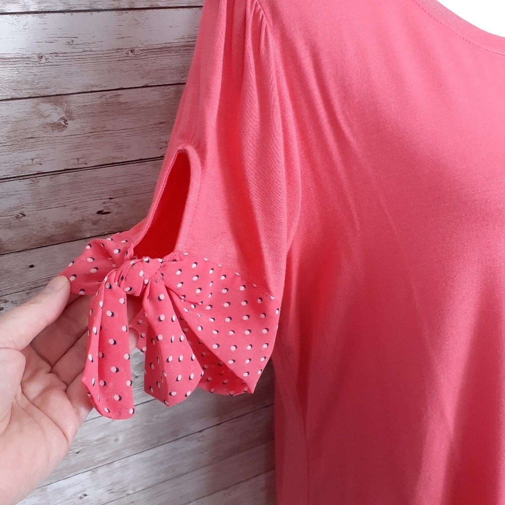 Maison Jules Top XL Tie Sleeves Orange 224 - Picture 2 of 6